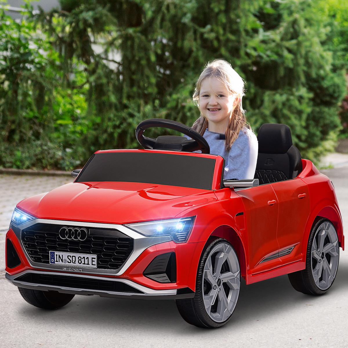 KINDER-ELEKTROAUTO, mit Fernbedienung, MP3 Musik & Hupe - Rot, Kunststoff (98/49.5/43cm) - AIYAPLAY