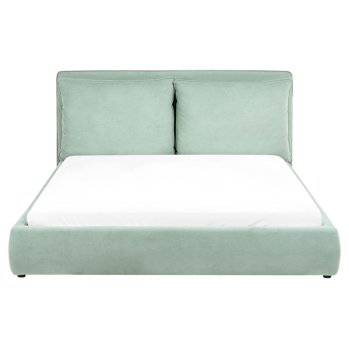 WASSERBETT 160/200 cm Mintgrün Bajonna - Schwarz/Mintgrün, Textil (160/200cm) - Beliani