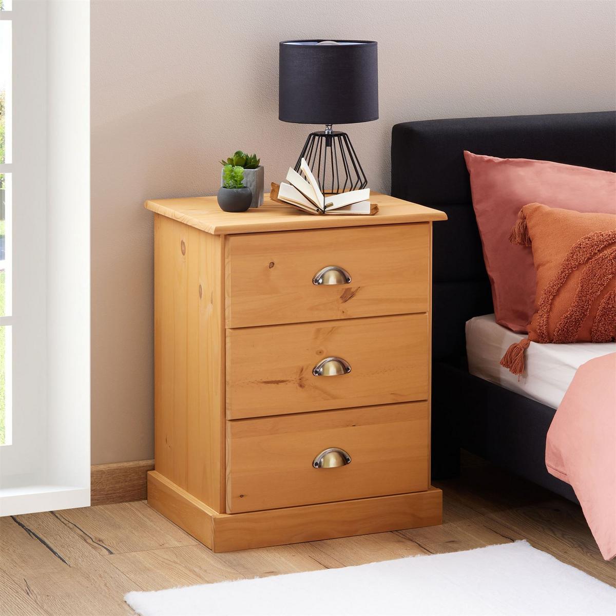 NACHTTISCH PARIS braun - Braun, Holz (48/61/39cm) - IDIMEX