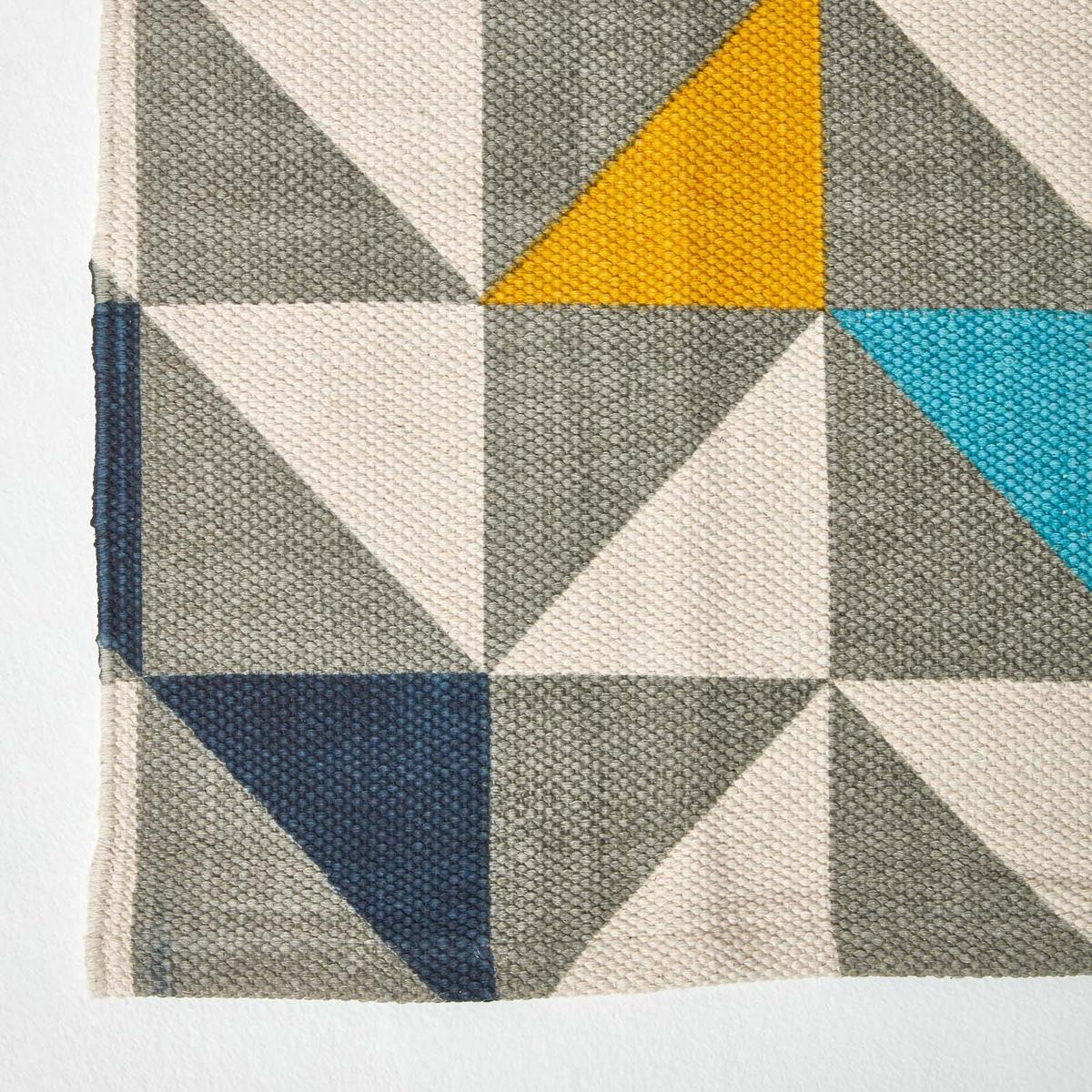 BAUMWOLLTEPPICH-LÄUFER Copenhagen geometrisch 66/200 cm - Multicolor, Textil (66/200cm) - Homescapes