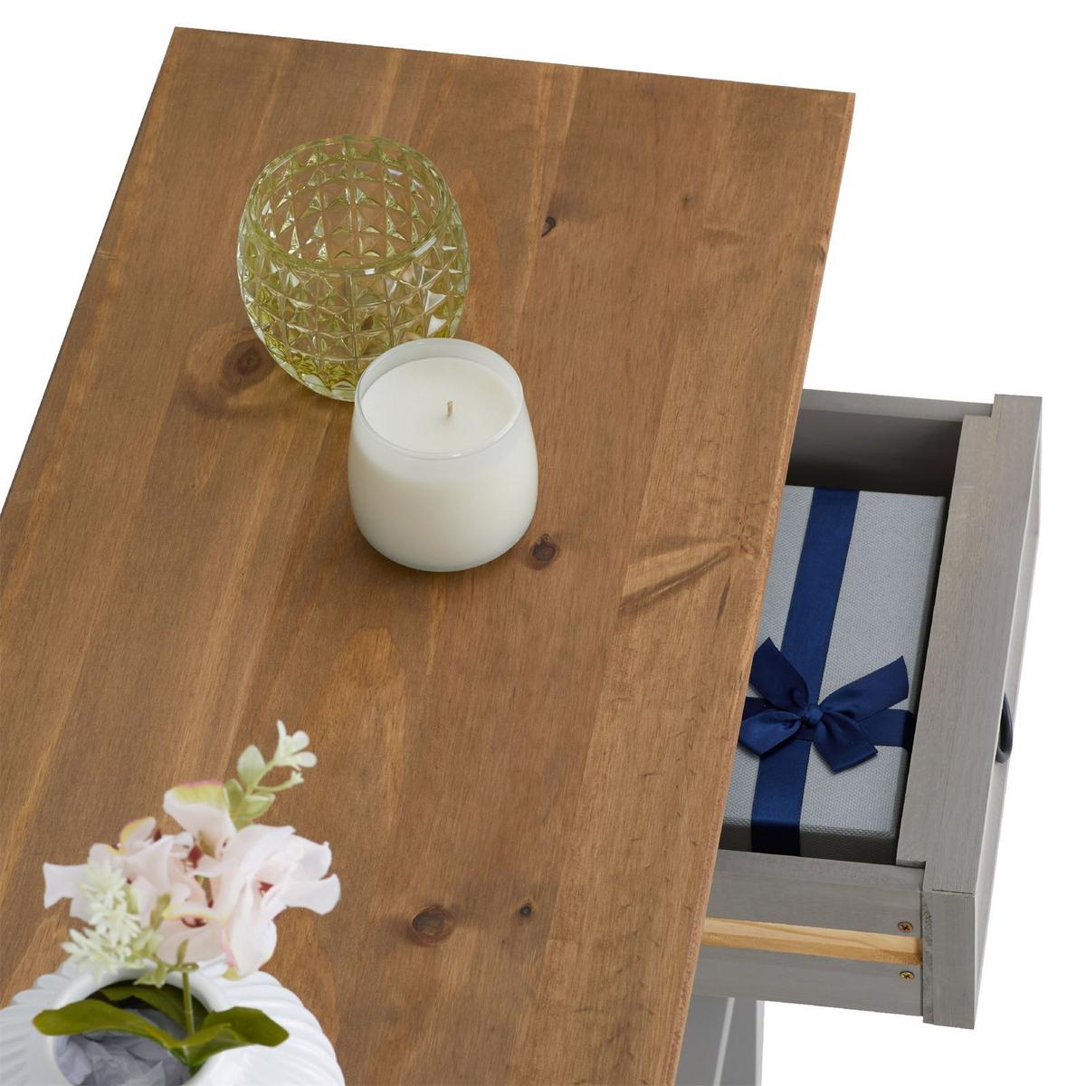 KONSOLENTISCH RAMON grau/natur - Naturfarben/Grau, Holz (32/87/73cm) - CARO-Möbel