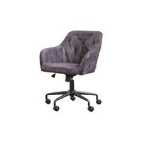 BÜROSTUHL KAYA Anthrazit Velvet - Anthrazit/Schwarz, Textil (64/79/61cm) - KAWOLA