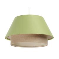 HÄNGELEUCHTE Grün 40/24 cm - Beige/Grün, Kunststoff (40/1.3/24cm) - ONZENO