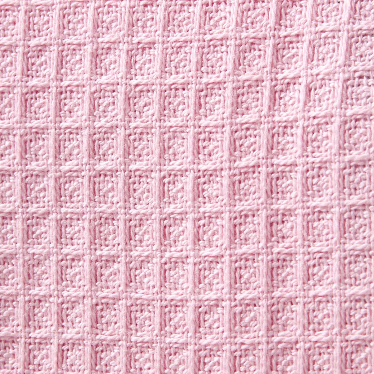 BABYDECKE Waffelpiqué 125/150 cm, Bio-Baumwolle - Rosa, Textil (125/150cm) - Homescapes