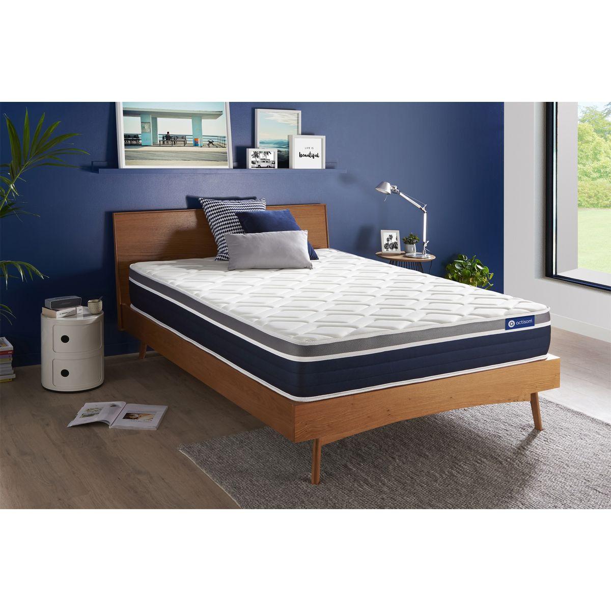 MATRATZE Actiflex confort Taschenfederkern und Memory-Schaum 140 x 190 cm h2 - Weiß, Textil (140/190cm) - ACTISOM