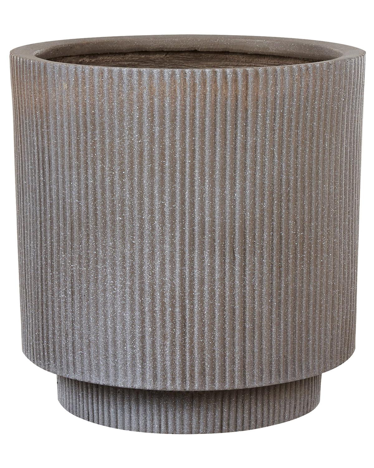 BLUMENTOPF Beige Daria - Beige, Naturmaterialien (37cm) - Beliani