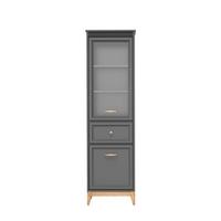 VITRINE SUOLO 193 / 55 cm in Grau - Grau, Holzwerkstoff (55/193/40.5cm) - MASSENO