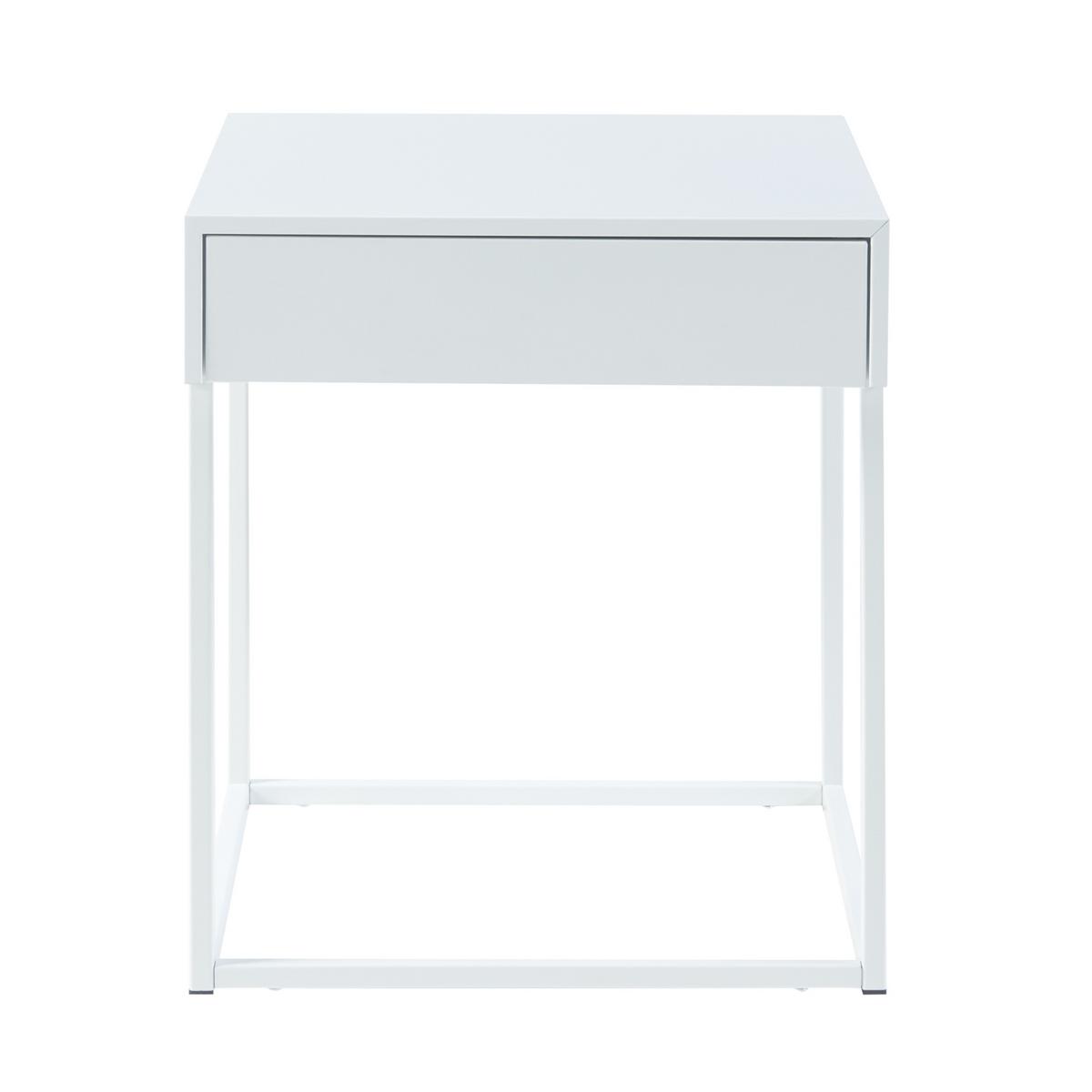 BEISTELLTISCH Rautjärvi - Weiß, Metall (41/43/50cm) - [en.casa]