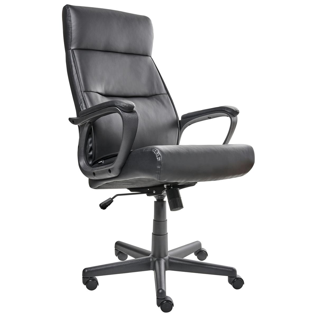 CHEFSESSEL Schwarz Guru - Schwarz, Kunststoff (65/114/73cm) - Beliani