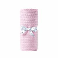 BABYDECKE Waffelpiqué 125/150 cm, Bio-Baumwolle - Rosa, Textil (125/150cm) - Homescapes