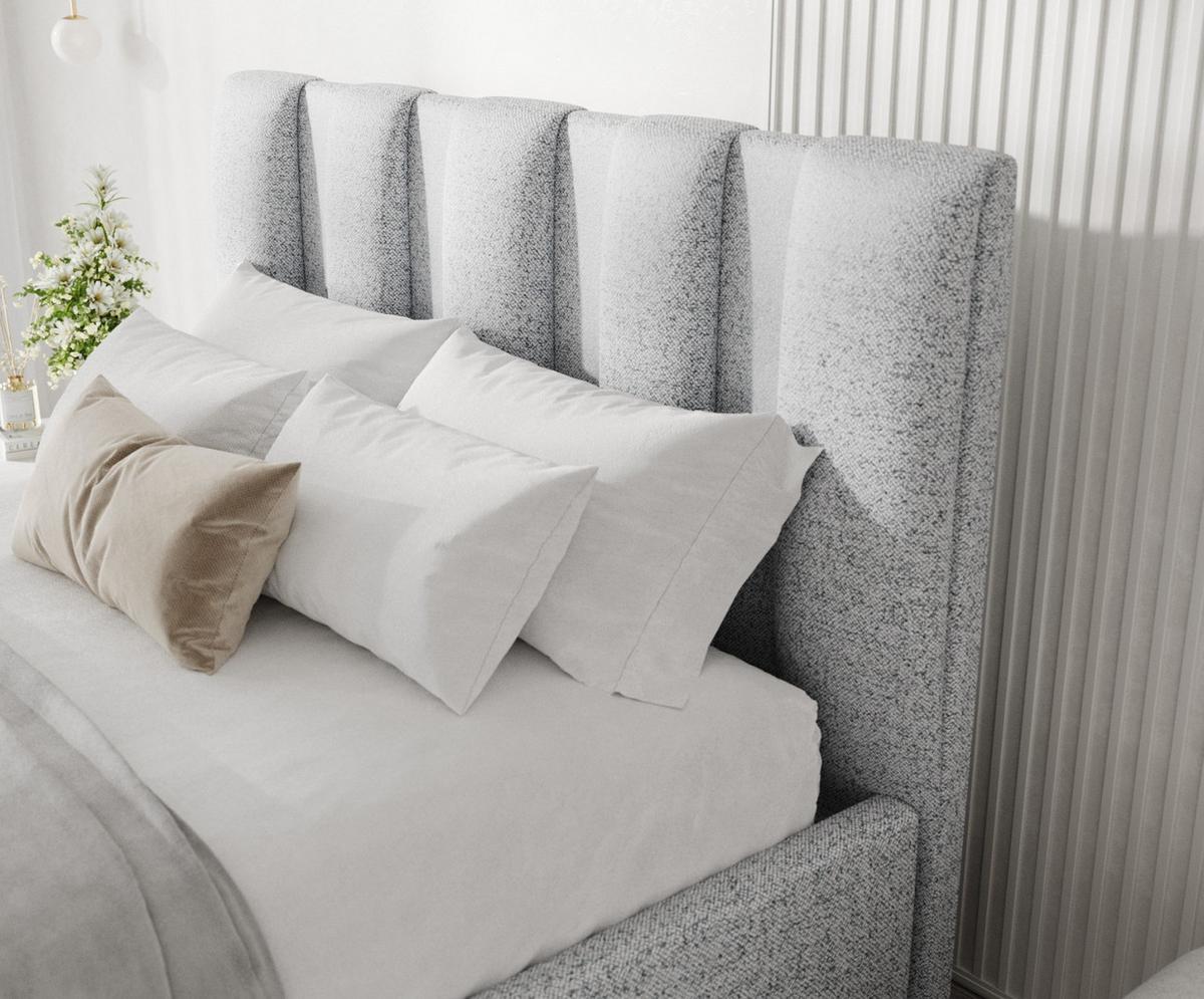 POLSTERBETT Loom 180/200 cm Grau im Riva Stoff - Naturfarben/Grau, Holz/Holzwerkstoff (180/200cm) - AltaBeds