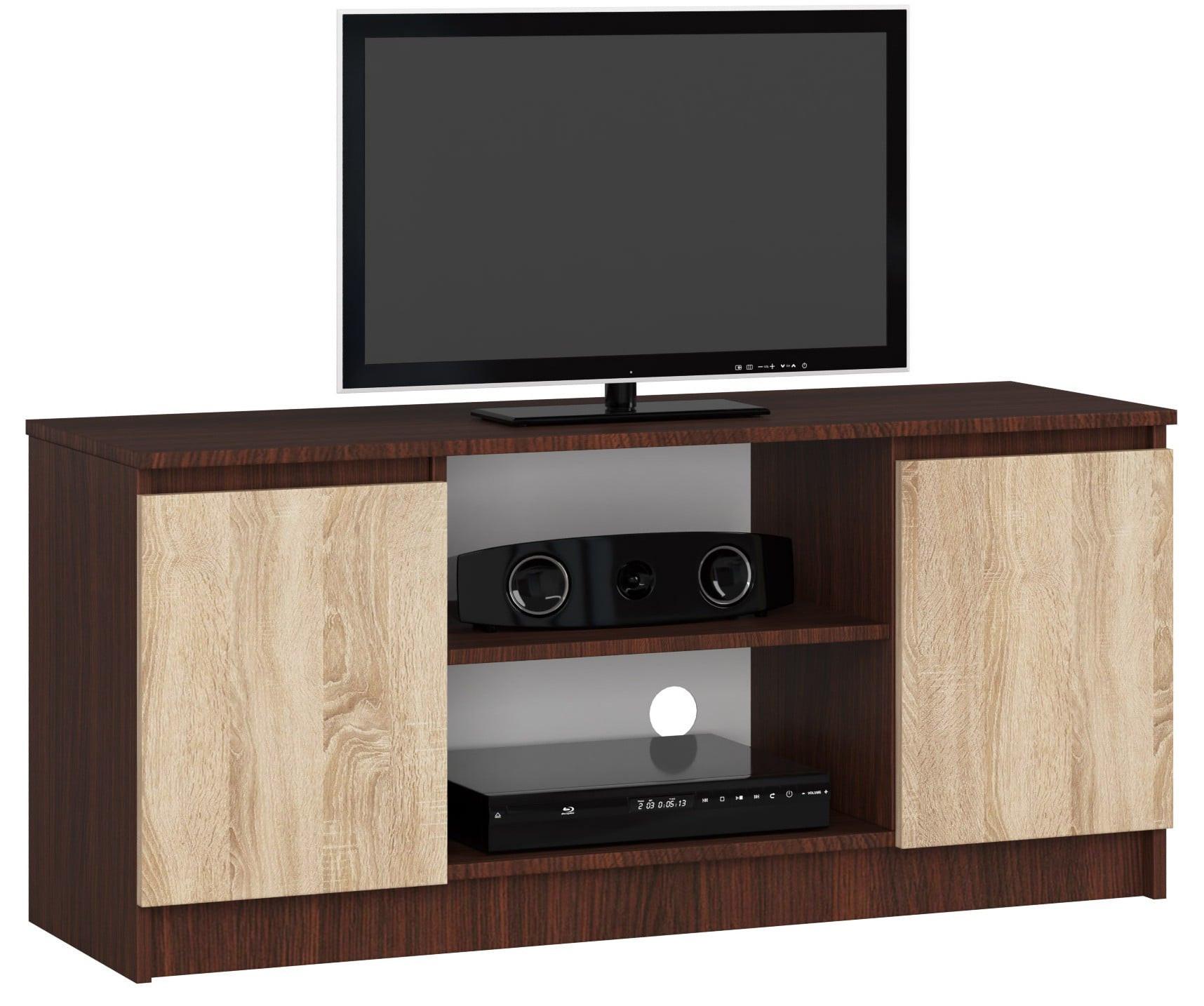 LOWBOARD Dunkelbraun, Eiche Sonoma 55/120/40 - Dunkelbraun, Holzwerkstoff (120/55/40cm) - RAUMHIRSCH FURNITURE