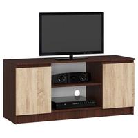 LOWBOARD Dunkelbraun, Eiche Sonoma 55/120/40 - Dunkelbraun, Holzwerkstoff (120/55/40cm) - RAUMHIRSCH FURNITURE