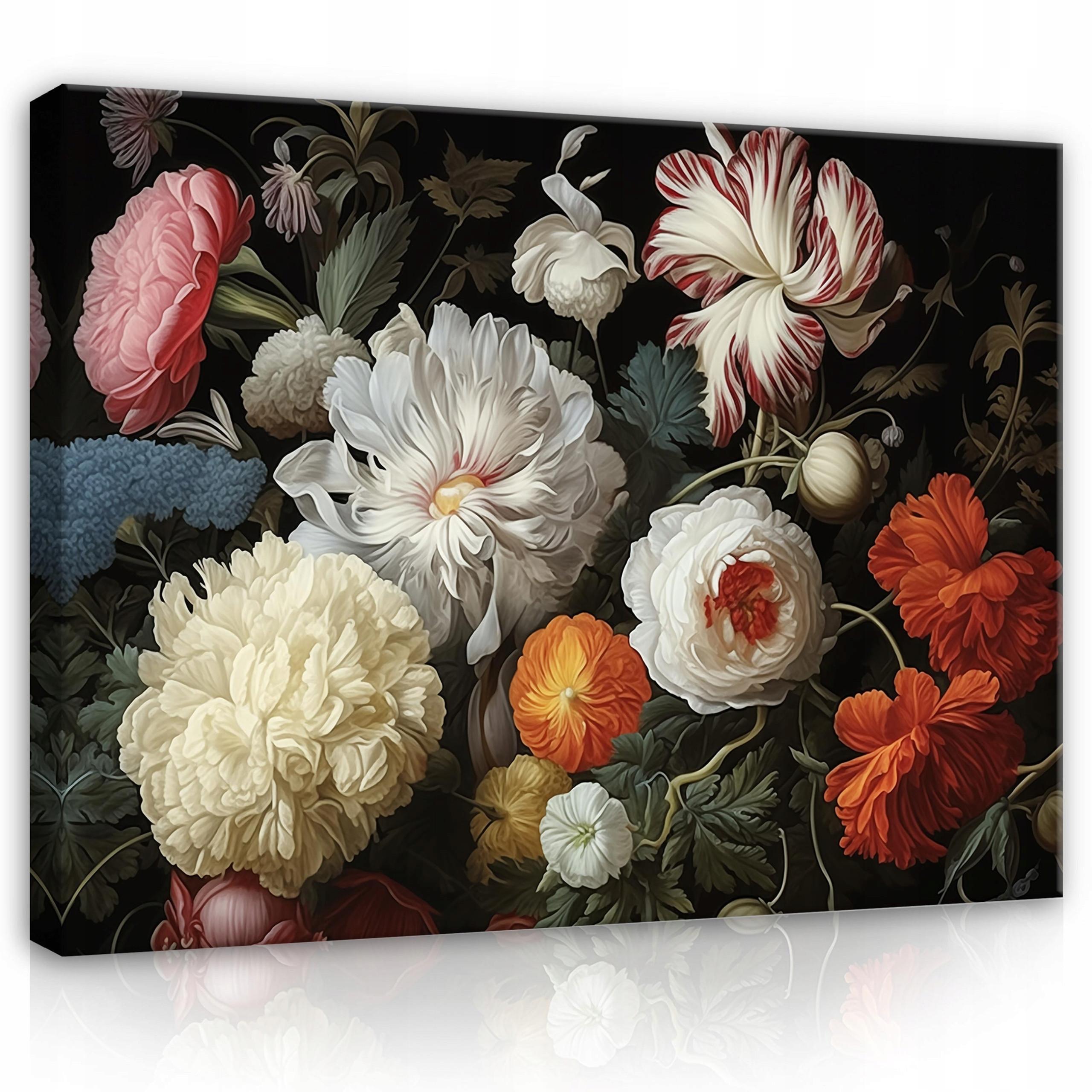 LEINWAND BILDER Blumen Schlafzimmer 60x40 - Multicolor, Holzwerkstoff (60/40cm) - Wallarena