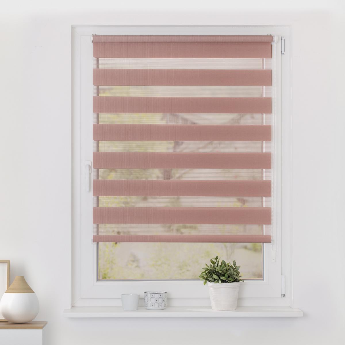 DUO ROLLO KLEMMFIX, OHNE BOHREN Altrosa, 150 cm, 85, 150 - Altrosa, Kunststoff (85/150cm) - Lichtblick Original