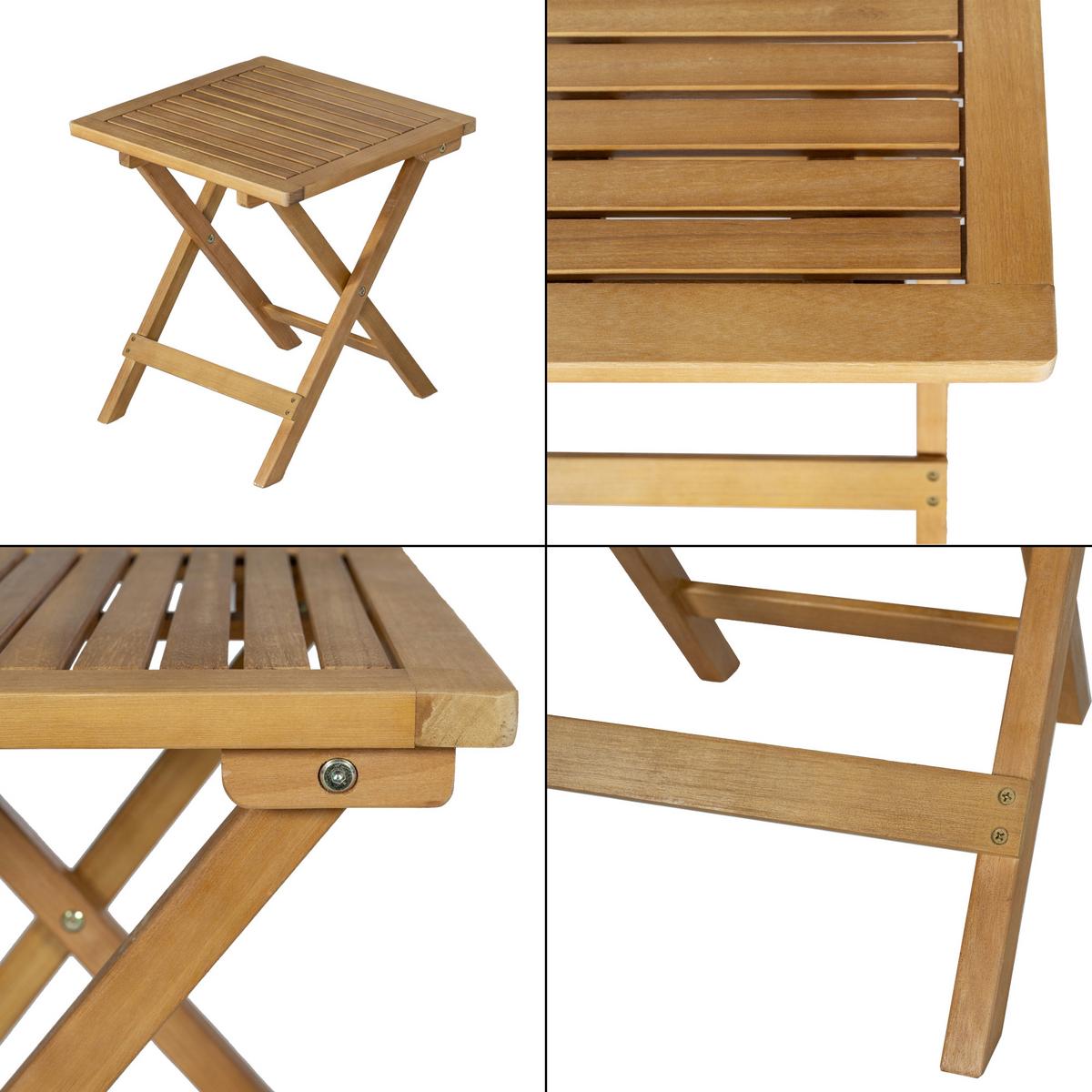 BISTRO-SET 3 TLG. Capistrello - Naturfarben/Grau, Holz/Textil - casa.pro