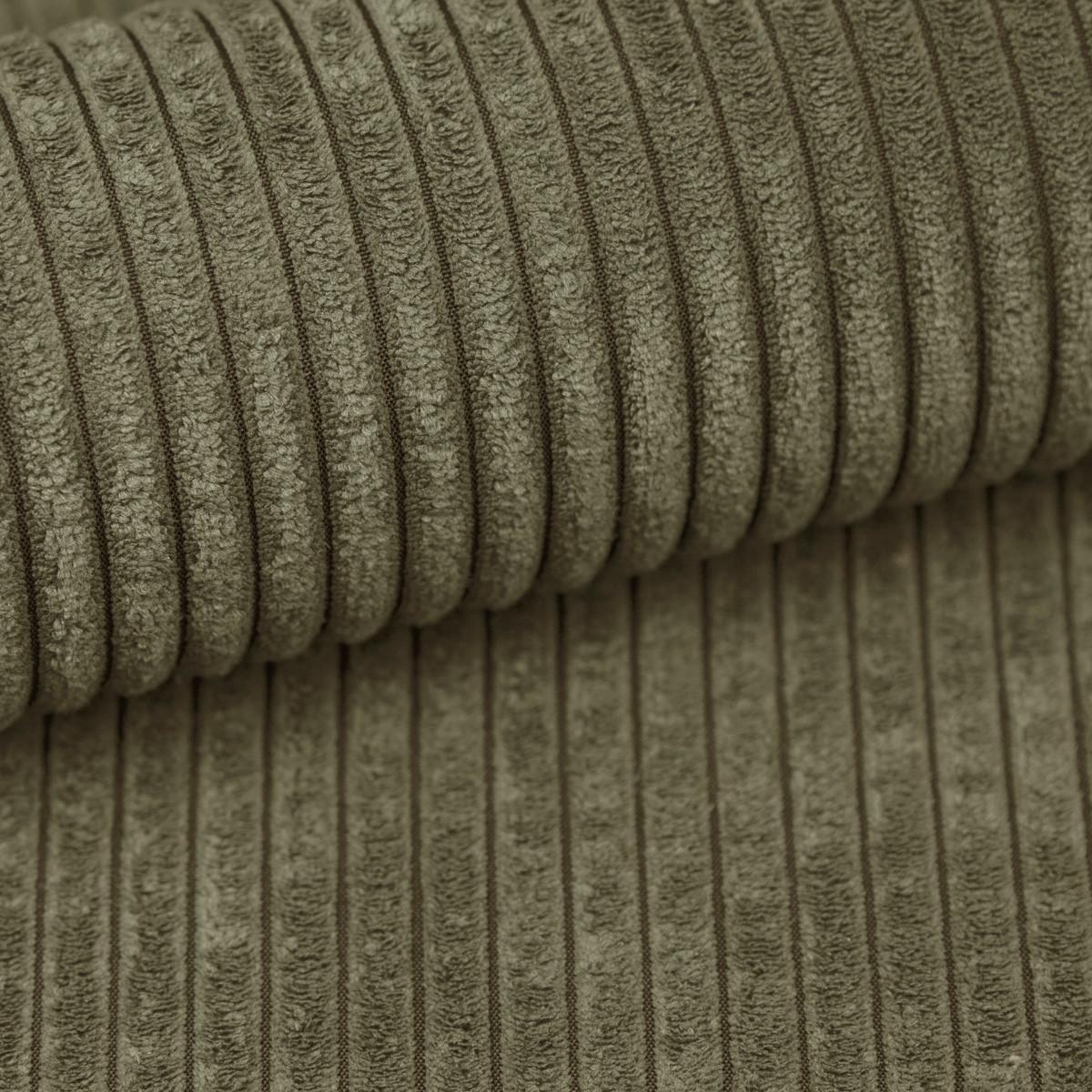 SOFA khaki Cord 3-Sitzer 241 cm, Couch mit Wellenfederung - Dunkelgrün/Schwarz, Holzwerkstoff/Kunststoff (241/92/112cm) - Inn.Furn