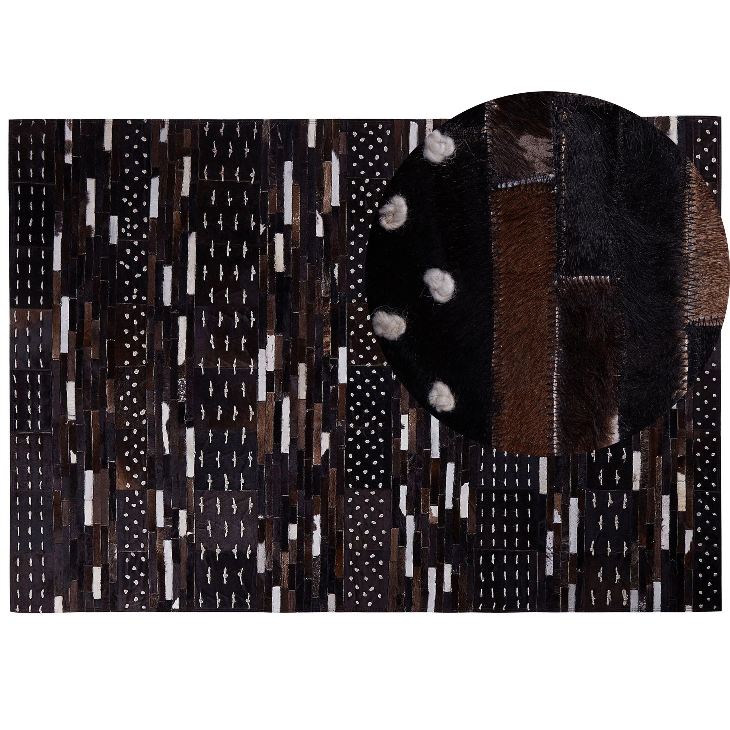 KURZFLOR-TEPPICH Akseki 230/160 cm - Braun, Fell (160/230cm) - Beliani