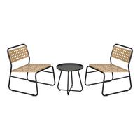 BISTRO-SET 3 TLG. Brienza - Beige, Metall - casa.pro