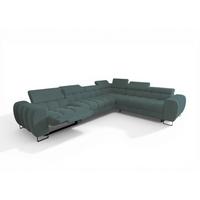 ECKSOFA Bastien Relax - Grün, Holzwerkstoff/Textil (330/260cm) - Fun Möbel