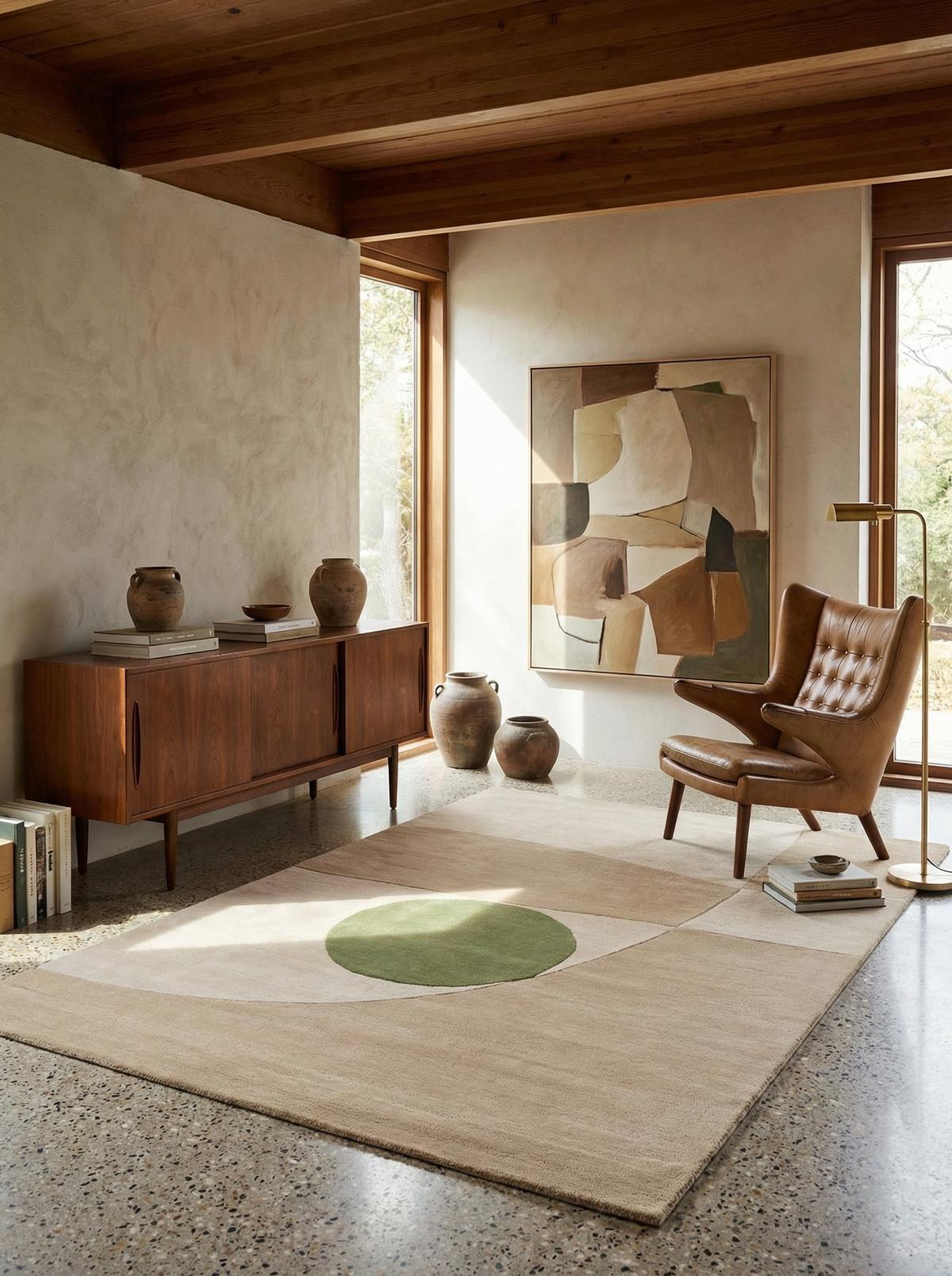 WOLLTEPPICH ELAN-Maas, geometrisch-abstrakt, Beige, 120 x 170 cm - Beige, Textil (170/120cm) - KADIMA DESIGN
