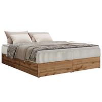 BOXBETT WOOD ZERO 160/200 - Beige Cord - H3 - Topper Visco - Beige, Textil (160/200cm) - MKS