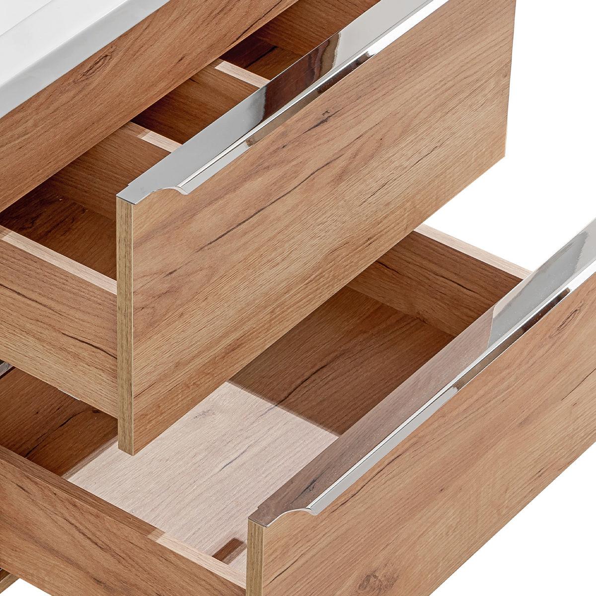 WASCHTISCHUNTERSCHRANK 140.4cm April Holz - Braun/Weiß, Holzwerkstoff (140.4/59/46cm) - Petits-meubles