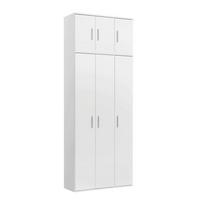 MEHRZWECKSCHRANK Trio - Weiß, Holzwerkstoff (89/230/34.5cm) - Mokebo
