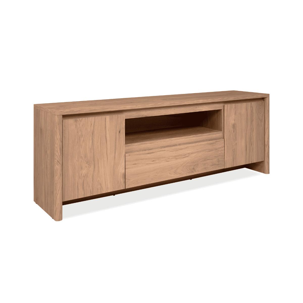 TV-MÖBEL 2 Türen 1 Schublade und 1 offenes Fach in Holzoptik 40/59/163,5 cm - Apfelbaumfarben, Holzwerkstoff (40/59/163.5cm) - Calicosy