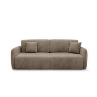 SOFA Dora 3 Sitzplätze Taupe - Taupe, Holz (233/92/110cm) - Petits-meubles