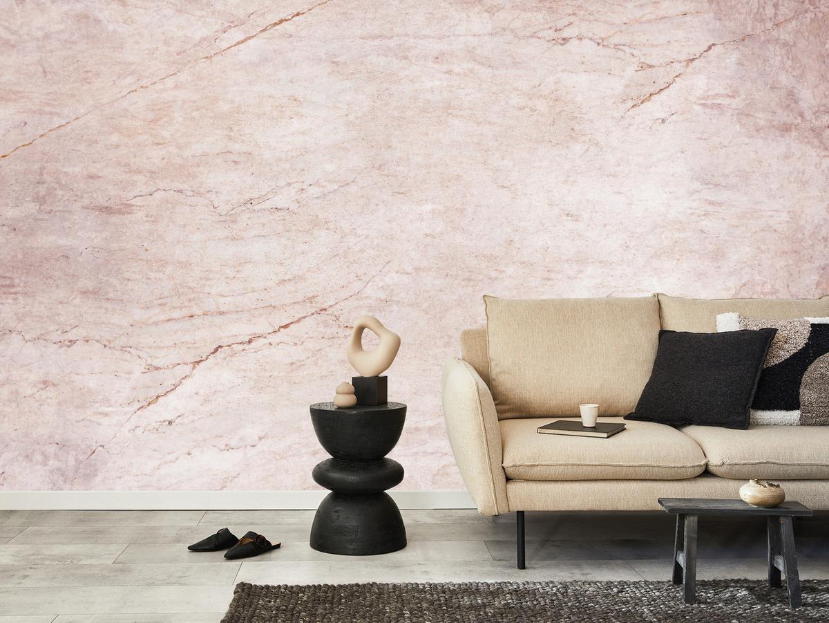 FOTOTAPETE für Wohnzimmer Beton Abstraktion 200x140 - Rosa, Papier (200/140cm) - Muralo