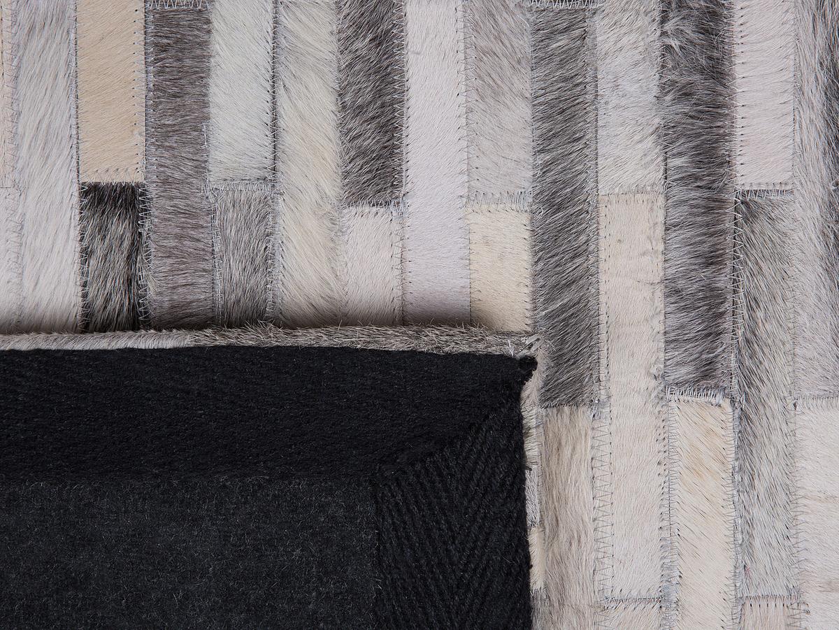 KURZFLOR-TEPPICH Ahilli 230/160 cm - Grau, Fell (160/230cm) - Beliani