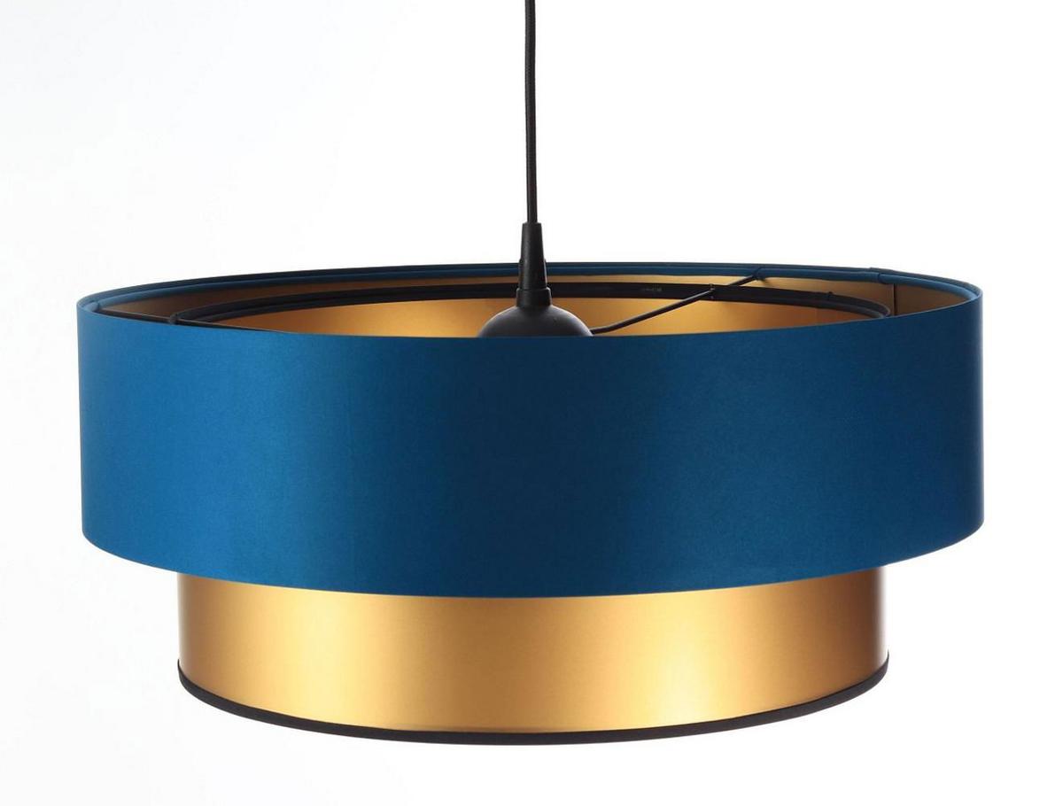 HÄNGELEUCHTE Blau 60/20 cm - Blau/Goldfarben, Kunststoff (60/1/20cm) - ONZENO