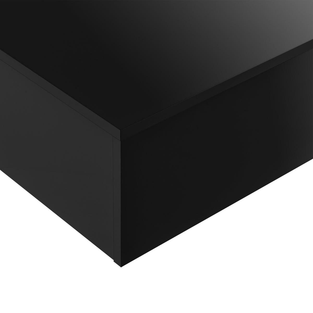 COUCHTISCH Lärketorp 115/55/31 - Schwarz Hochglanz, Holzwerkstoff (55/115/31cm) - [en.casa]