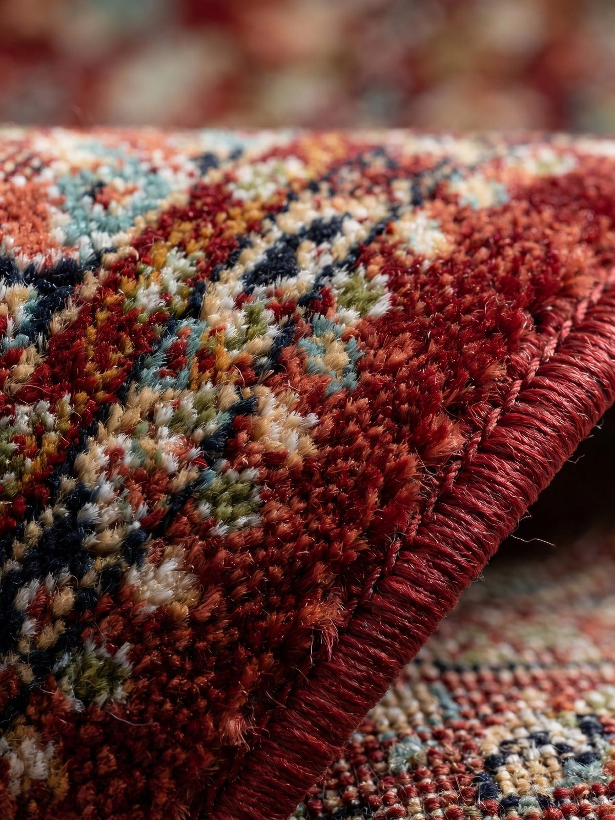 TEPPICH Hochflor GLAZERT in Rot, im Berber-Stil, aus Polypropylen, 80 x 150 cm - Rot, Textil (150/80cm) - KADIMA DESIGN