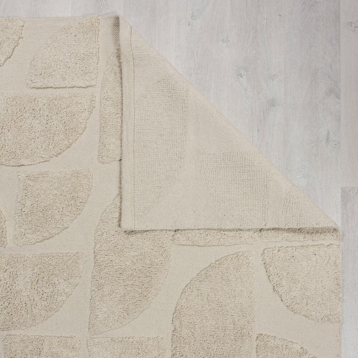 BAUMWOLLTEPPICH handgewebt ITCHEN, abstrakt, Natur, 200 x 290 cm - Beige, Textil (200/290cm) - KADIMA DESIGN