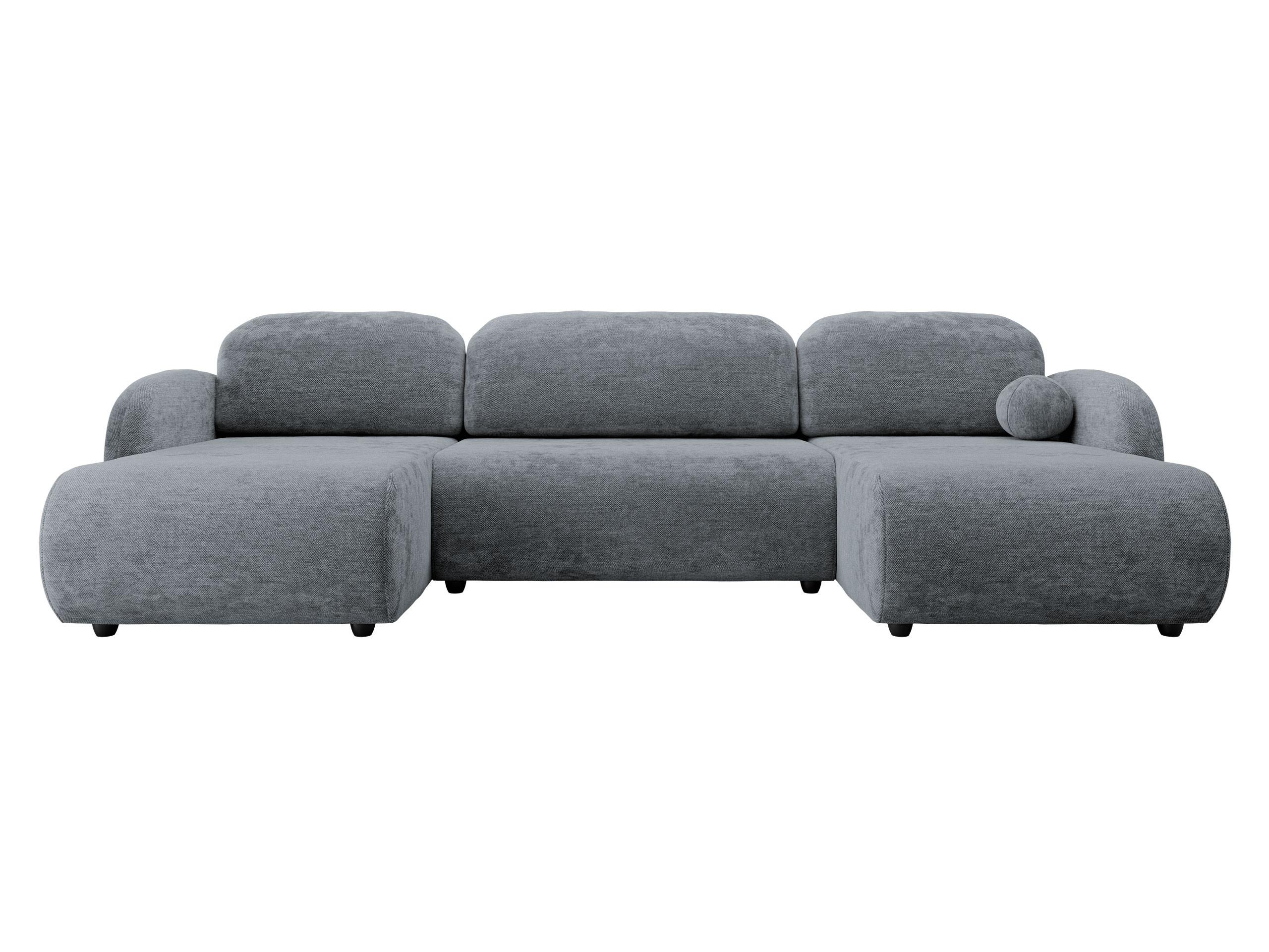 WOHNLANDSCHAFT Dream U - Schwarz/Grau, Holz/Kunststoff (318/88/160cm) - MIRJAN24