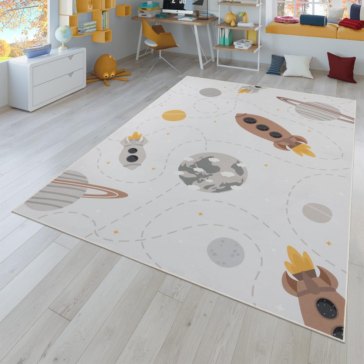 KINDERTEPPICH Sterne Creme 160 x 220 cm - Creme, Kunststoff (160/220cm) - TT Home