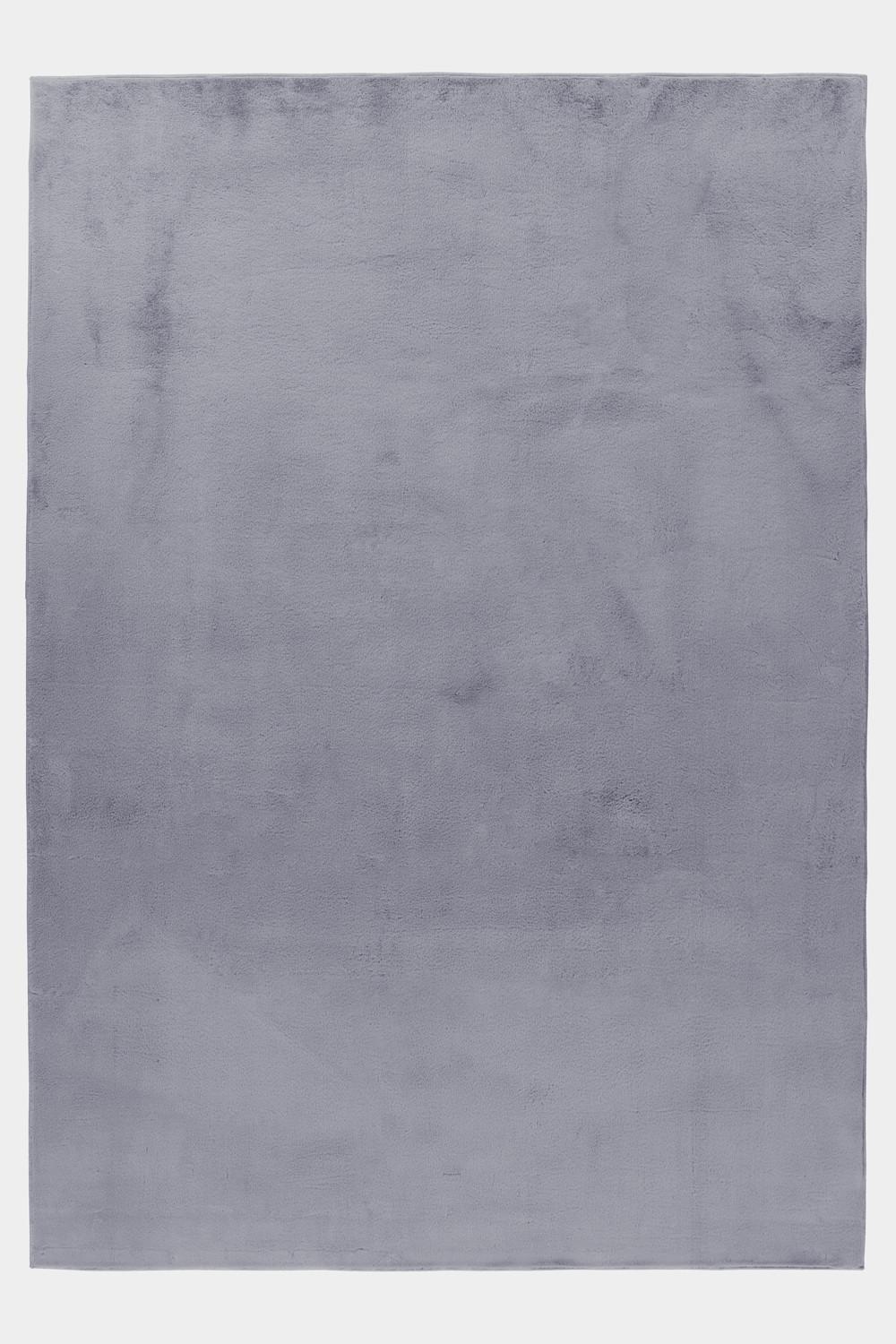 KURZFLORTEPPICH Waschbar NECKAR, einfarbig, aus Polyester, Grau, 60 x 110 cm - Grau, Textil (110/60cm) - KADIMA DESIGN