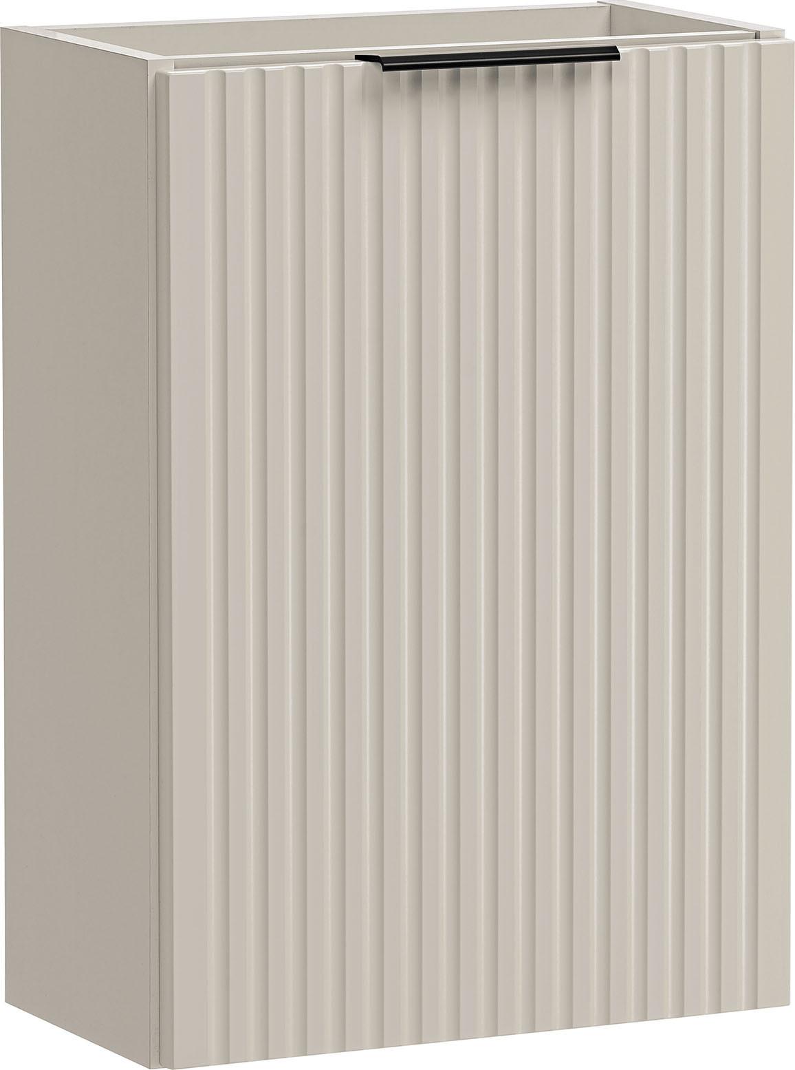 WASCHBECKENUNTERSCHRANK Niva hängend mit Rillenfronten in Matt Kaschmir, 40/57/22 cm - Kaschmir/Beige, Holzwerkstoff/Kunststoff (40/57/22cm) - WFL GROUP