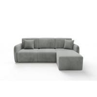 ECKSOFA Dora 3 Sitzplätze Hellgrau - Grau, Holz (245/185cm) - Petits-meubles