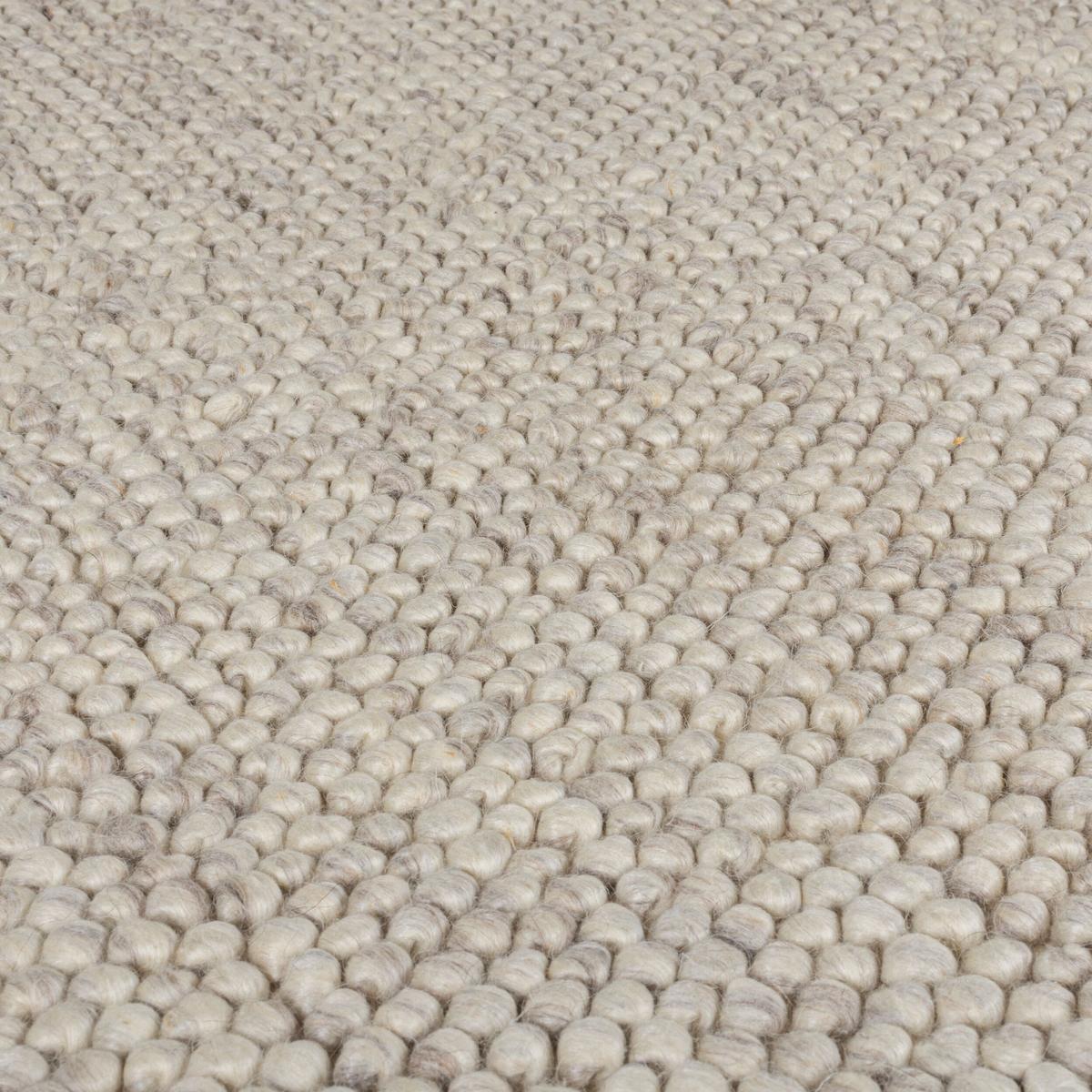 WOLLTEPPICH handgewebt MEDWAY, einfarbig, Beige, 80 x 150 cm - Beige, Textil (150/80cm) - KADIMA DESIGN