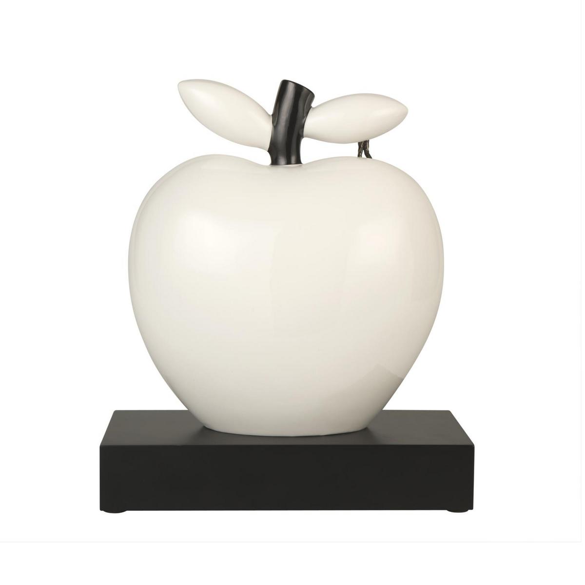 DEKO-OBJEKT APFEL "HOLE IN ONE" Studio 8 Art & Apple weiß 28 cm - Weiß, Keramik (14/28/24.5cm) - Goebel
