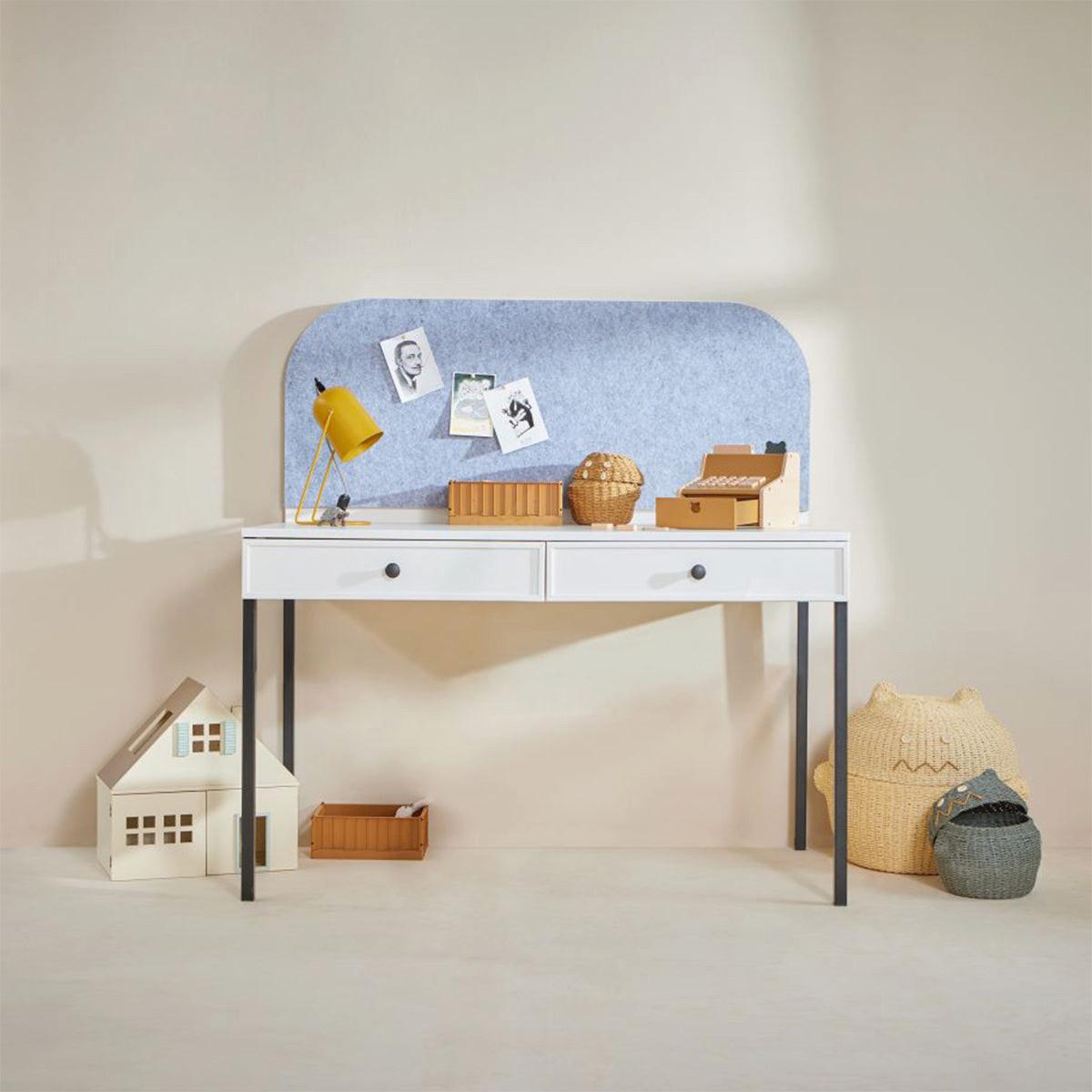 SCHREIBTISCH Lumi Weiß und Schwarz - Weiß, Holzwerkstoff (120/64/126.5cm) - Petits-meubles