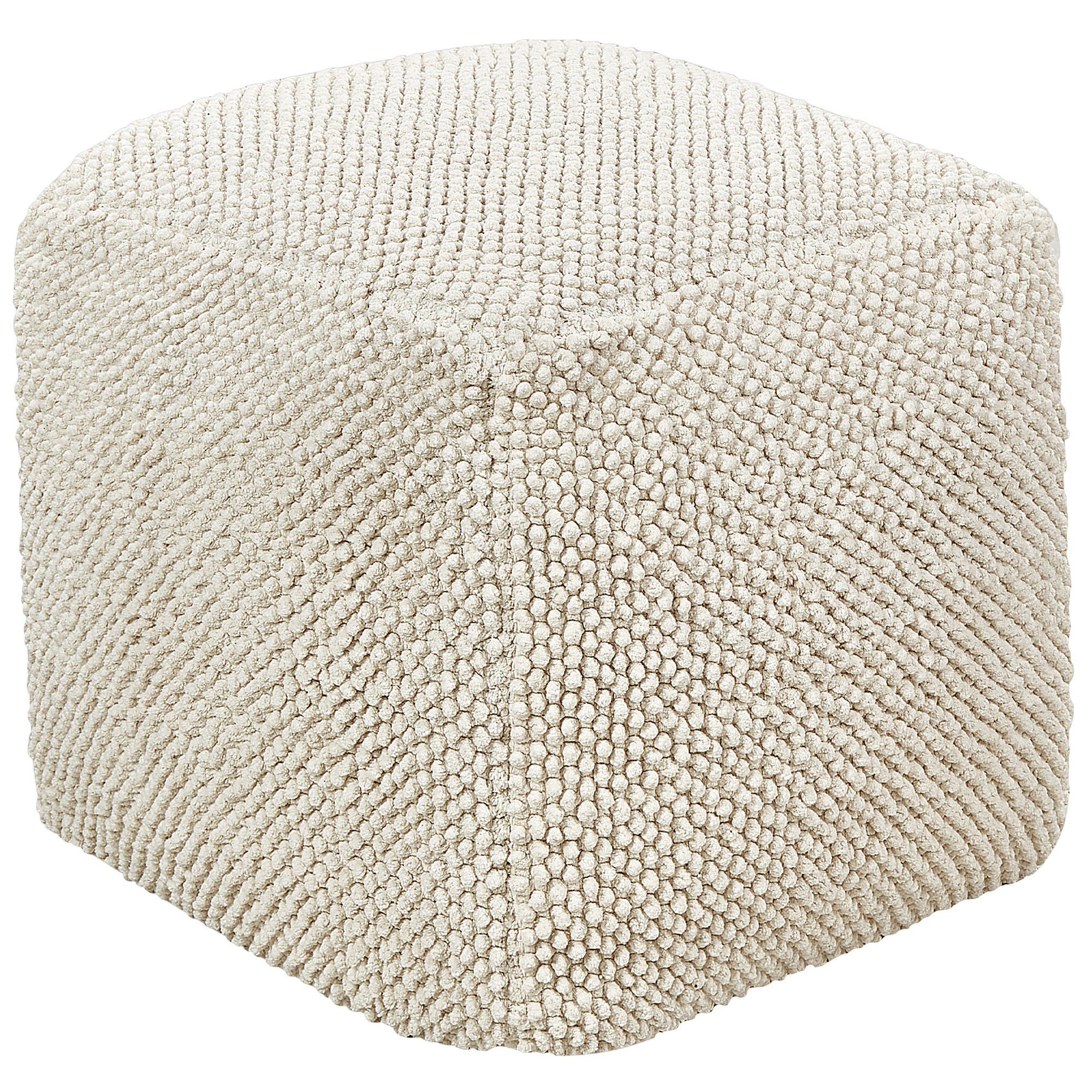 POUF Beige Joara - Beige, Textil (45/45/45cm) - Beliani