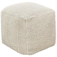 POUF Beige Joara - Beige, Textil (45/45/45cm) - Beliani