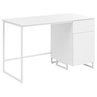 SCHREIBTISCH Weiß 120/60 cm Lexton - Weiß, Holzwerkstoff (60/120/75cm) - Beliani