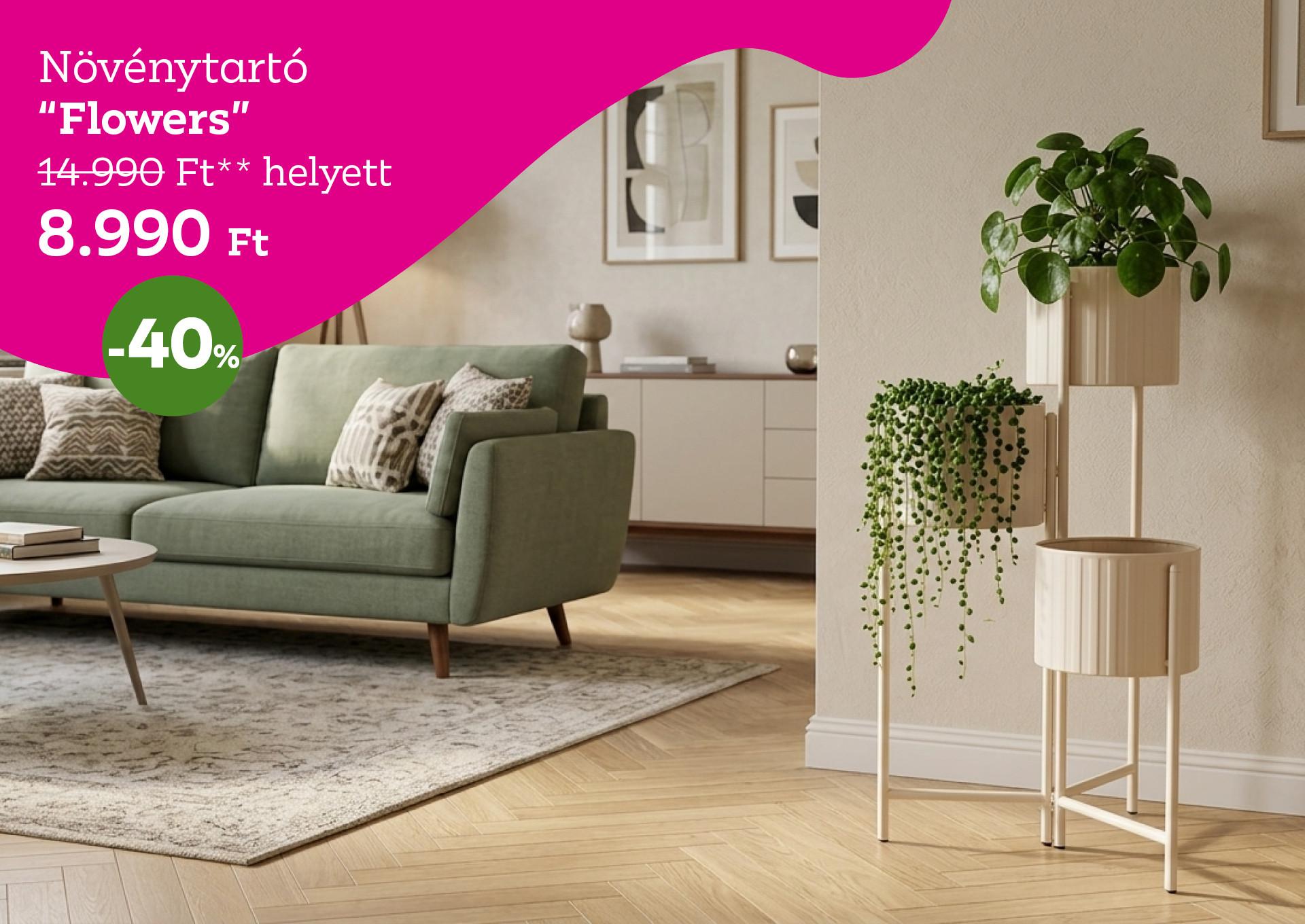 Növénytartó FLOWERS 14990 Forint helyett 8990 Forint, kedvezmény mértéke 40%