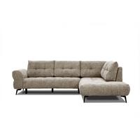 ECKSOFA SALVINI 5-Sitzer, taupe - Taupe/Schwarz, Holzwerkstoff/Textil (292/158cm) - Wozimo