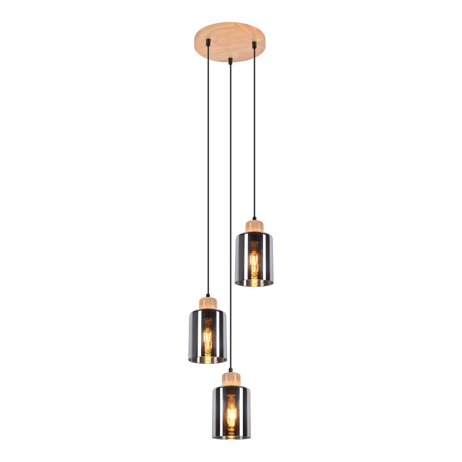 HÄNGELEUCHTE Jyxf 22/12/146.5 cm - Dunkelgrau/Braun, Metall (22/12/146.5cm) - ZMH